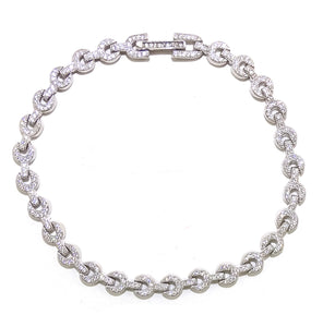 Sterling Silver White CZ Bracelet