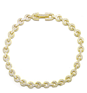 18K Gold Vermeil White CZ Bracelet