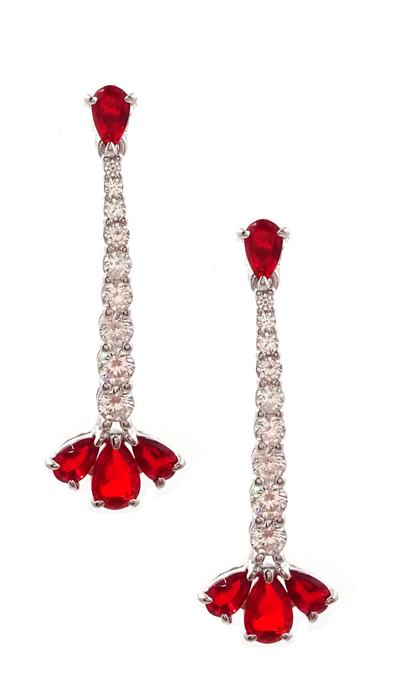 Sim. Ruby Sterling Silver CZ 1.5