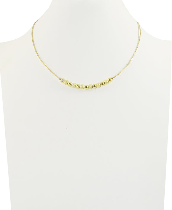 18K Gold Vermeil Petite Bead Necklace