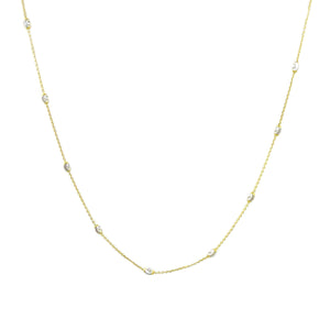 Italian Two-Tone SS Gold Plated 30"Necklace