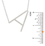 Rhodium Statement XL Initial Letter Necklace