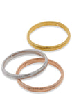 Cleopatra Stainless Steel or Stainless Steel with 18k-Gold Plate Bangle Three Color Bracelets Set