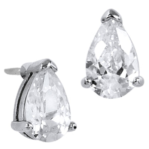 SS Pear Shaped CZ Earrings