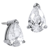 SS Pear Shaped CZ Earrings