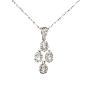 SS 925 White CZ Pendant With Chain