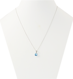 SS 925 Aqua Marine Pendant With Chain