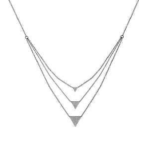 Triple Triangle CZ Layered Necklace