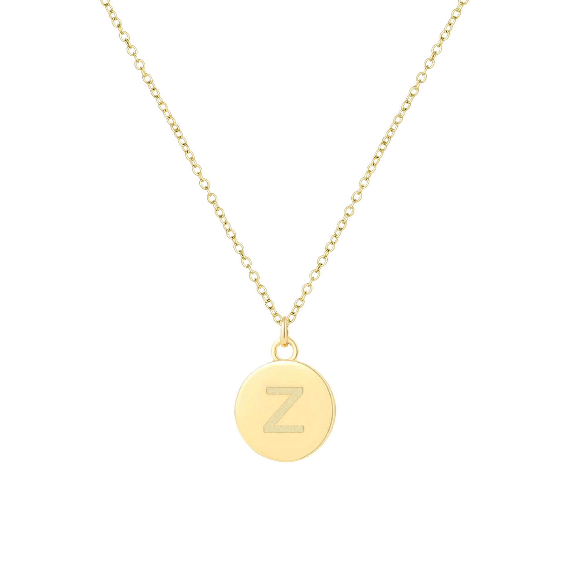 18k gold initial necklace online